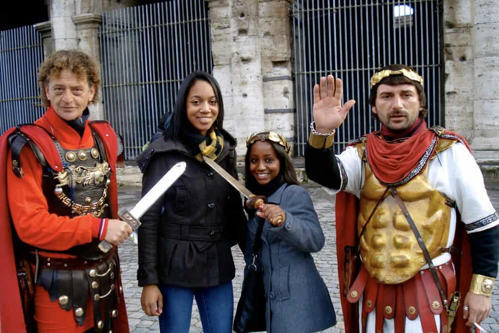 Woman with Roman soldiers