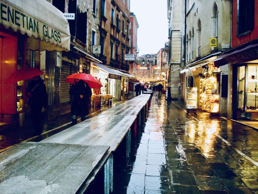 Venice when raining