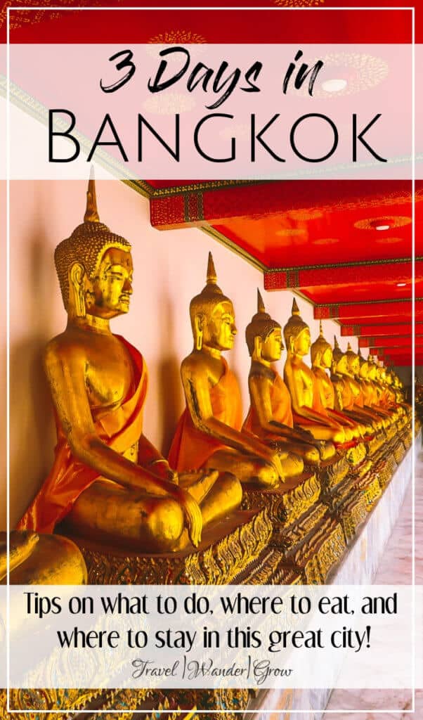 This Bangkok travel guide provides a 3 day itinerary on the best things to do in the city! Get tips on what food to eat, what hotels to stay in, and what activities to do in this bustling city. See night markets, temples, cruise the Chao Phraya River, and more! Bangkok is a tourist's dream, as there is so much that you can do here without spending a great deal of money. #bangkoktravelguide #thailandtraveldestinations