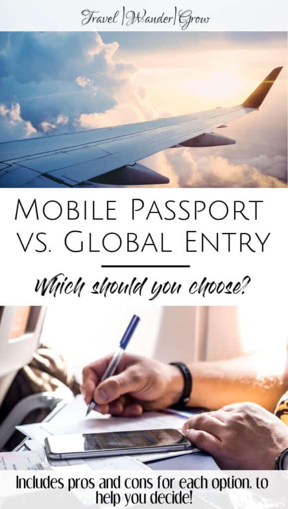 mobile passport vs. global entry