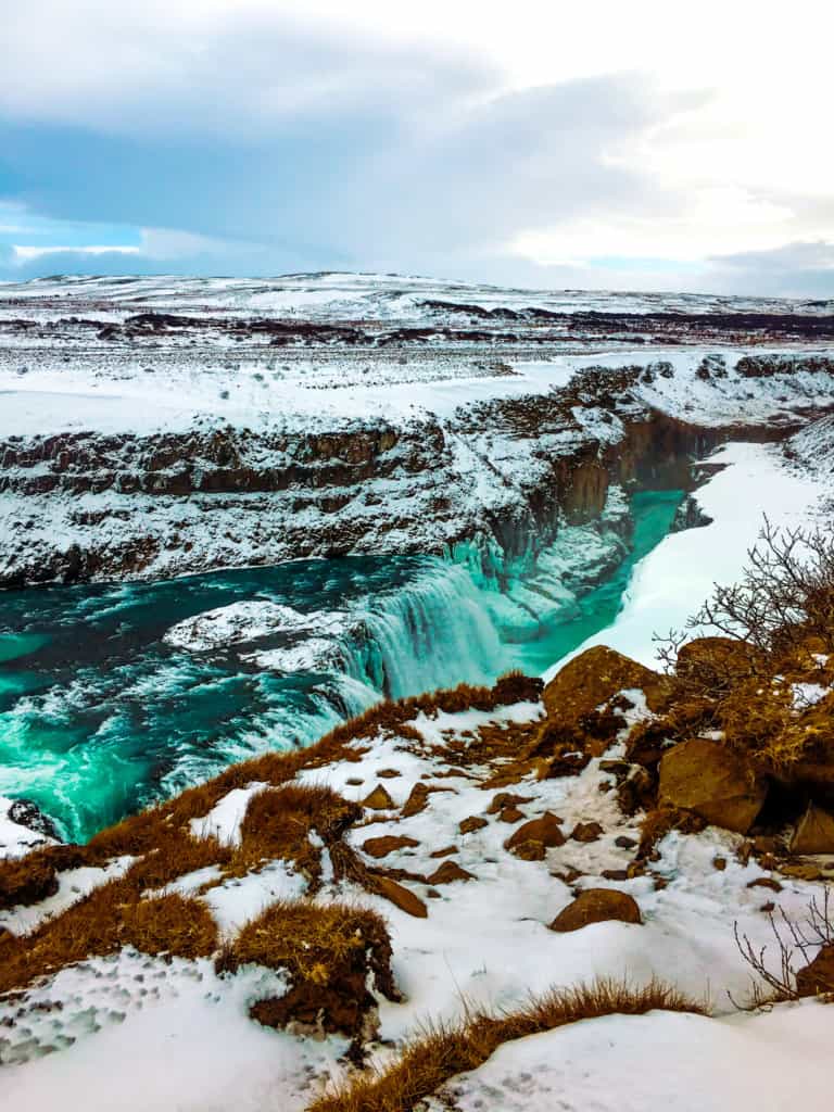 the winter tundra in Iceland