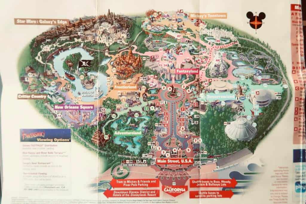 Disneyland map