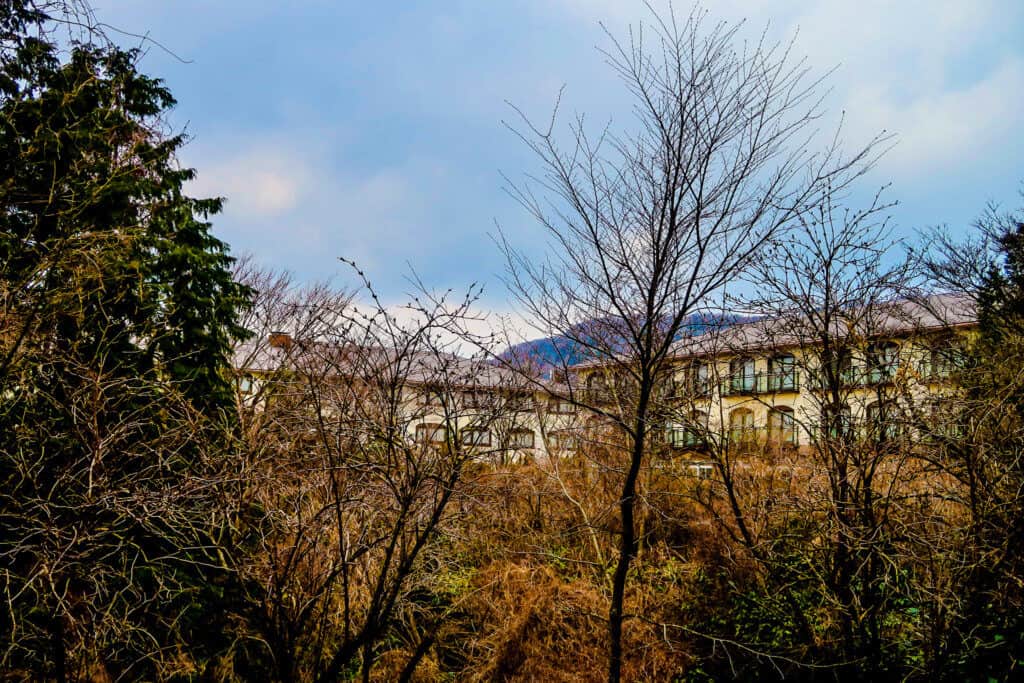 View of Hakone Green Plaza Hotel from the woods