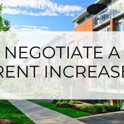negotiate a rent increase