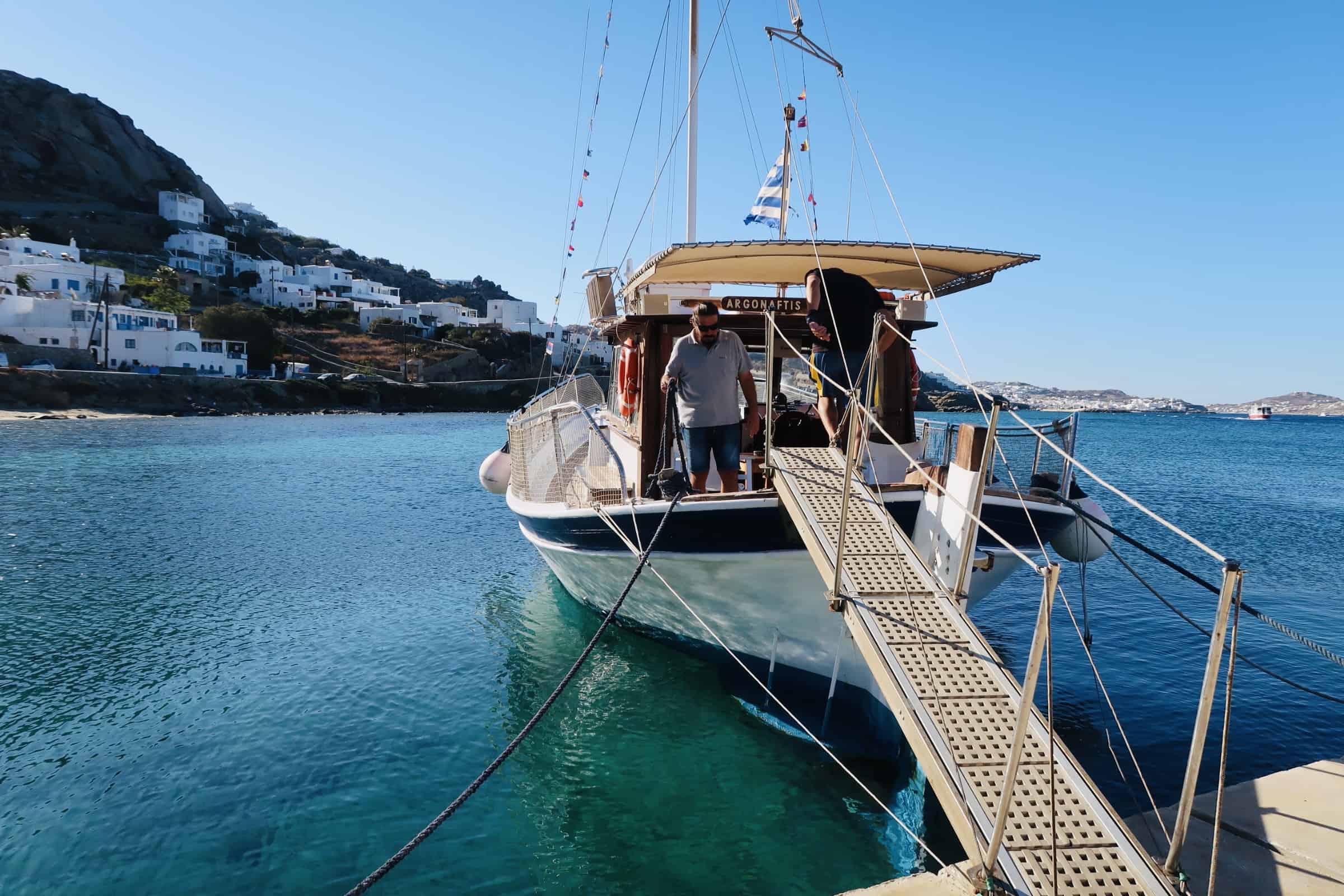 Taking a boat from Mykonos to Delos