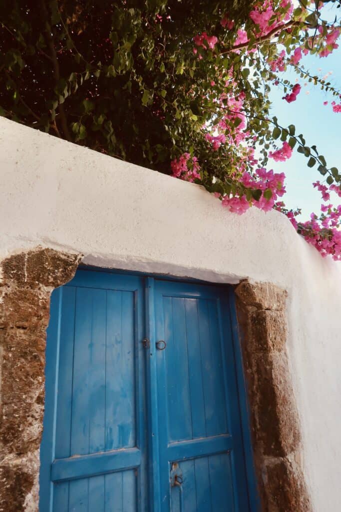 Pyrgos Village blue door