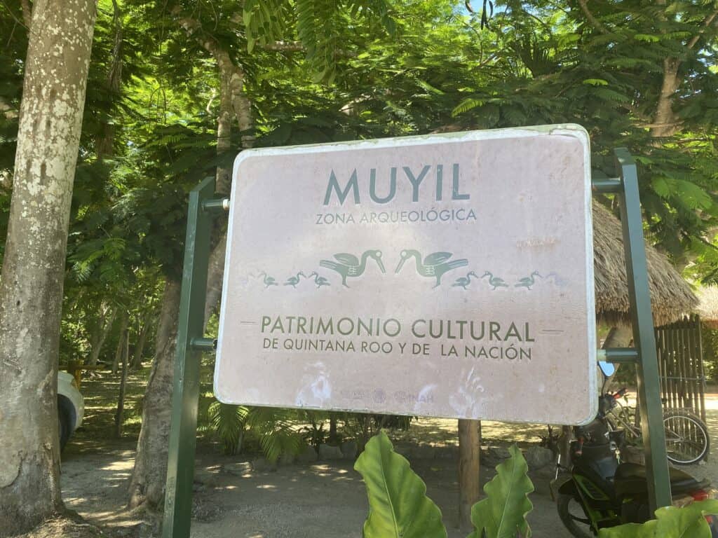 Muyil site entrance