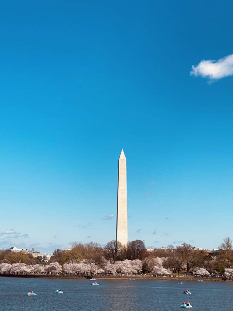 Washington Monument in Spring